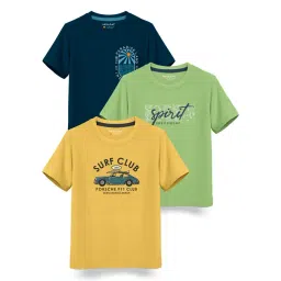 HELLCAT Kids Multicolor Printed T-Shirt (Pack Of 3)-picture-41