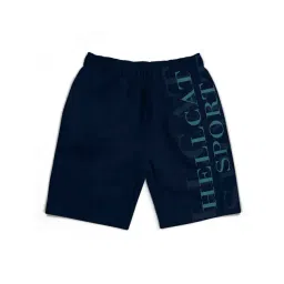 HELLCAT Kids Navy Printed Shorts-picture-30