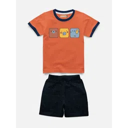 HELLCAT Kids Pack Of 2 Printed Short Sleeves T-shirt With Shorts-picture-45