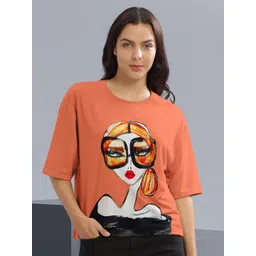 HELLCAT Women Graphic Printed Round Neck Cotton Oversized T-Shirt-picture-41