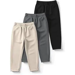 HELLCAT Trendy Solid Cotton Blend Regular Fit Track Pant for Boys - Pack of 3-picture-13