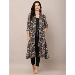 HELLO DESIGN Women Printed Indigo Shrug-picture-39