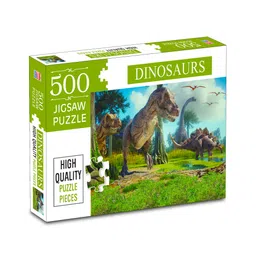 Hello Friends Dinosaur Jigsaw Puzzles 500-Piece for Kids and ChildrensWild Animal, Gifts, Fun and Creative Game All Country Name with Capitals - Ages 9+ (500 Pcs)-image-0