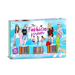 hellofriend books Hello Friend Books Fashion Forever Art Kit: Colour Your Own Fashion Figures, Dresses, Hairstyles and More -  Colouring Art Kit with 30 Coloured Pencils and Creative Artwork-picture-13