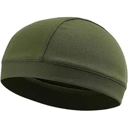 Helmet Skull Caps Bike Polycotton Head Caps Hair Inner Helmet Cover Cap for Bikers Sweat Cooling Skull Cap for Cycling - Black Pack of 1, for Men-picture-10