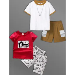 HELPOM Unisex Kids Printed T-shirt with Shorts-picture-57