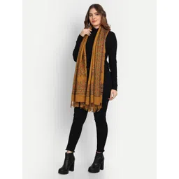 Hemkunt Fabric Women Floral Woven Design Stole image 2