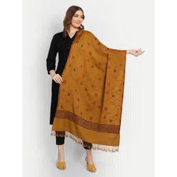 Hemkunt Fabric Women Woven Design Floral Stole-picture-12