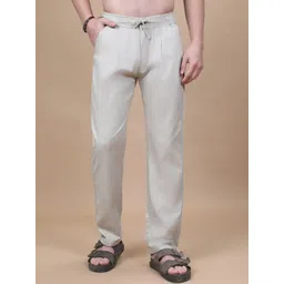 Hence Men Easy Wash Pleated Cargos Trousers-picture-22
