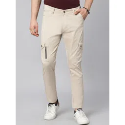 Hence Men Relaxed Tapered Fit Cargos Trousers-picture-30