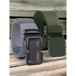 HENEDA Men Pack Of 2 Textured Belt-picture-37