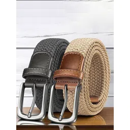 HENEDA Men Pack Of 2 Textured Formal Belt-picture-13