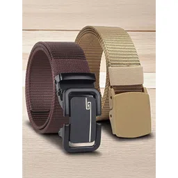 HENEDA Men Pack Of 2 Woven Design Belt-picture-40