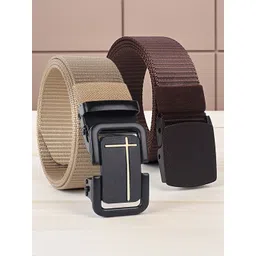 HENEDA Men Pack Of 2 Woven Design Belt-picture-35