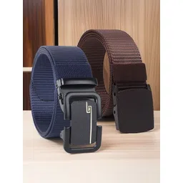 HENEDA Men Pack Of 2 Woven Design Belt-picture-10