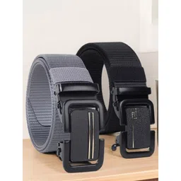 HENEDA Men Pack Of 2 Woven Design Belt-picture-11