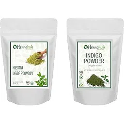 Hennahub Natural Henna 1 KG + Natural Indigo Powder 200gm Hair Color/Natural Black Dye for Hair Care-picture-54