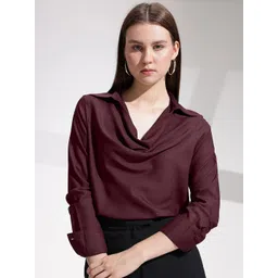 her by invictus Cowl Neck Twisted Shirt Style Top-picture-18