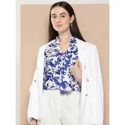 her by invictus Floral Print Tie-Up Neck Top-picture-39