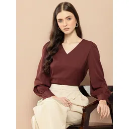 her by invictus Solid Bishop Sleeves Top-picture-42