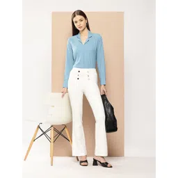 her by invictus Solid Cuban Collar Formal Top image 4