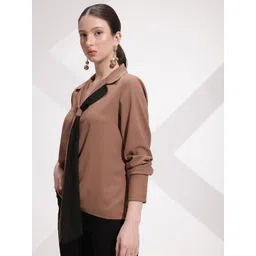her by invictus Solid Tie-Up Neck Top-picture-31