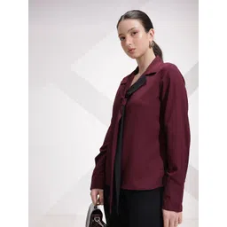 her by invictus Solid Tie-Up Neck Top-picture-29