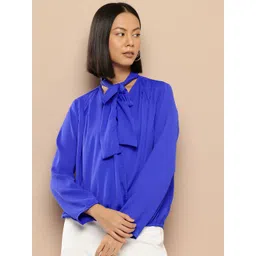 her by invictus Tie-Up Neck Flared Sleeve Top-picture-12