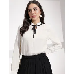 her by invictus Tie-Up Neck Shirt Style Top-picture-25