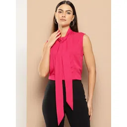 her by invictus Tie-Up Neck Sleeveless Top-picture-18