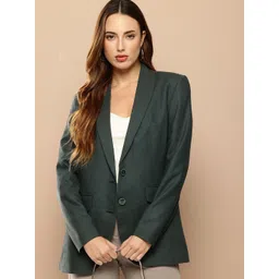 her by invictus Women Self Design Single Breasted Formal Blazer-picture-11
