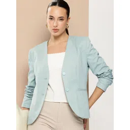 her by invictus Women Solid Single Breasted Formal Blazer-picture-11