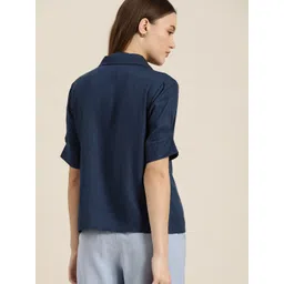 her by invictus Women Regular Fit Solid Casual Shirt image 2