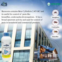 Heranba 1 Litre Baxstorm Beta Cyfluthrin 2.45% SC Insecticide for Mosquitoes, Cockroaches &a; Houseflies, ATS/001 image 2