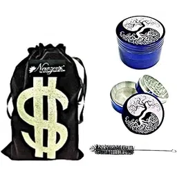 Herb Crusher (Grinder 50mm/4 Parts) Mind Tree Design Incl. Velvet Pouch & Cleaner-picture-23