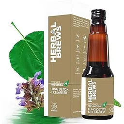 Herbal Brews - Lung Detox For Smokers - 100% Ayurvedic Preparation with Mulethi & Tulsi - 200 ml Syrup (Sugar Free)-picture-26