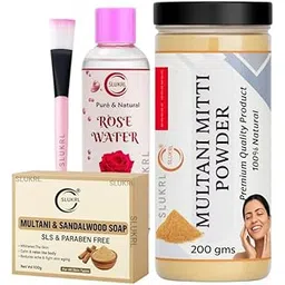 Herbal Face Spa Set ? Multani Mitti with Soap, Rose Water & Brush for Skin Radiance Anti-Ageing Herbal Soap | With Natural Essential Oils for Glowing Skin & Hydration-picture-22