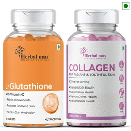 herbal max L-Glutathione Vitamin C & Collagen Tablet, Skin Brightening, Anti-Aging-picture-12