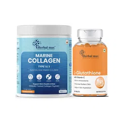 Herbal max Set Of 2 Marine Collagen Powder 240 g & L-Glutathione Tablets 30 Tablets-image-17