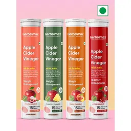 Herbal max Set of 4 Apple Cider Vinegar Assorted Flavors Tablets - 15 Tablets Each-image-24