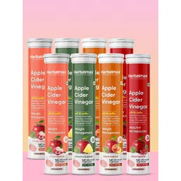 Herbal max Set Of 8 ACV Effervescent Tablets- 15 Tablets- Lychee- Apple- Pineapple- Peach-image-47