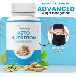 herbal max Keto Nutrition Rapid Weight Loss for Weight Management - 60 Capsules (Pack of 1) image 2