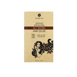 HERBAL ME Certified 100% Natural Hair Colour 200 g - Nut Brown-picture-23