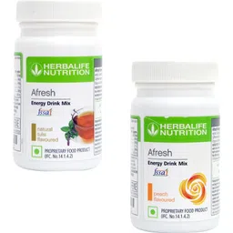 herbalife Afresh Energy Drink Mix - Tulsi Flavor & Peach For Weight Loss Energy Drink-picture-38