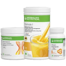 Herbalife Formula 1 Afresh Energy Drink & Protein Powder Combo, 3 Piece(s)/Pack Mango + Peach + Unflavoured-picture-34