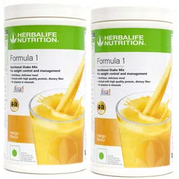 herbalife Formula 1 Nutritional Shake Mix - Mango Flavor Combo Pack of 2 For Weight Loss Nutrition Drink-picture-16