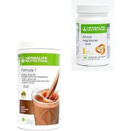 HERBALIFE Weight Loss Combo With Formula 1 Shake mix Chocolate Flavor With Afresh Energy Drink Lemon Flavor Combo (550 Grams)-image-18
