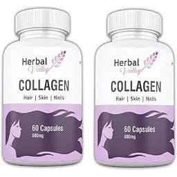 HerbalValley Collagen Supplement for Healthy & Shiny Hair | Strong Nails | Optimal Skin | 60 Capsule Pack of 2-picture-25