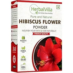 Herbalvilla Hibiscus powder for hair growth (200 Grams) and face pack-picture-37