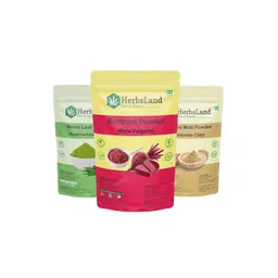 HerbsLand Set Of 3 Pure & Natural Beetroot, Neem & Multani MittiFace Pack - 150 g Each-picture-18
